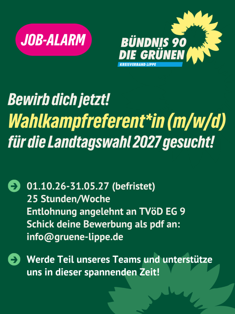 Wahlkampfreferent*in (m/w/d) gesucht!